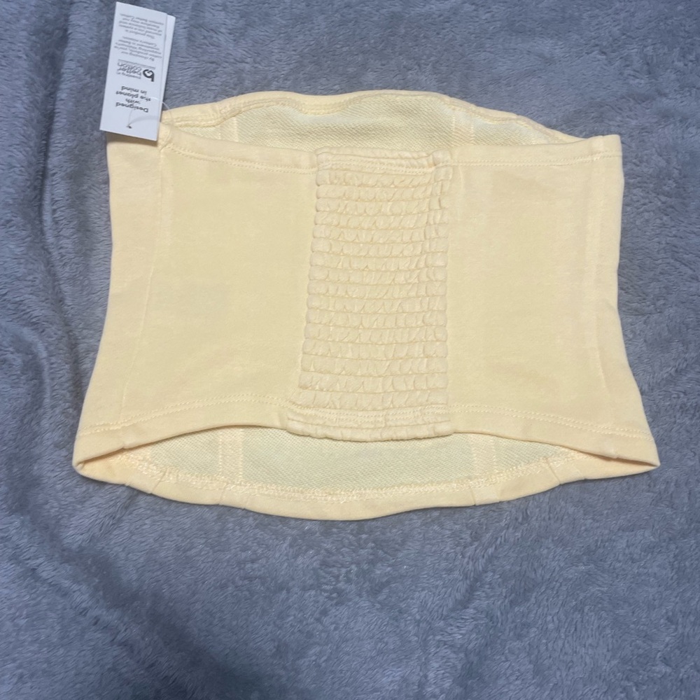 No Boundaries Light Yellow tube top